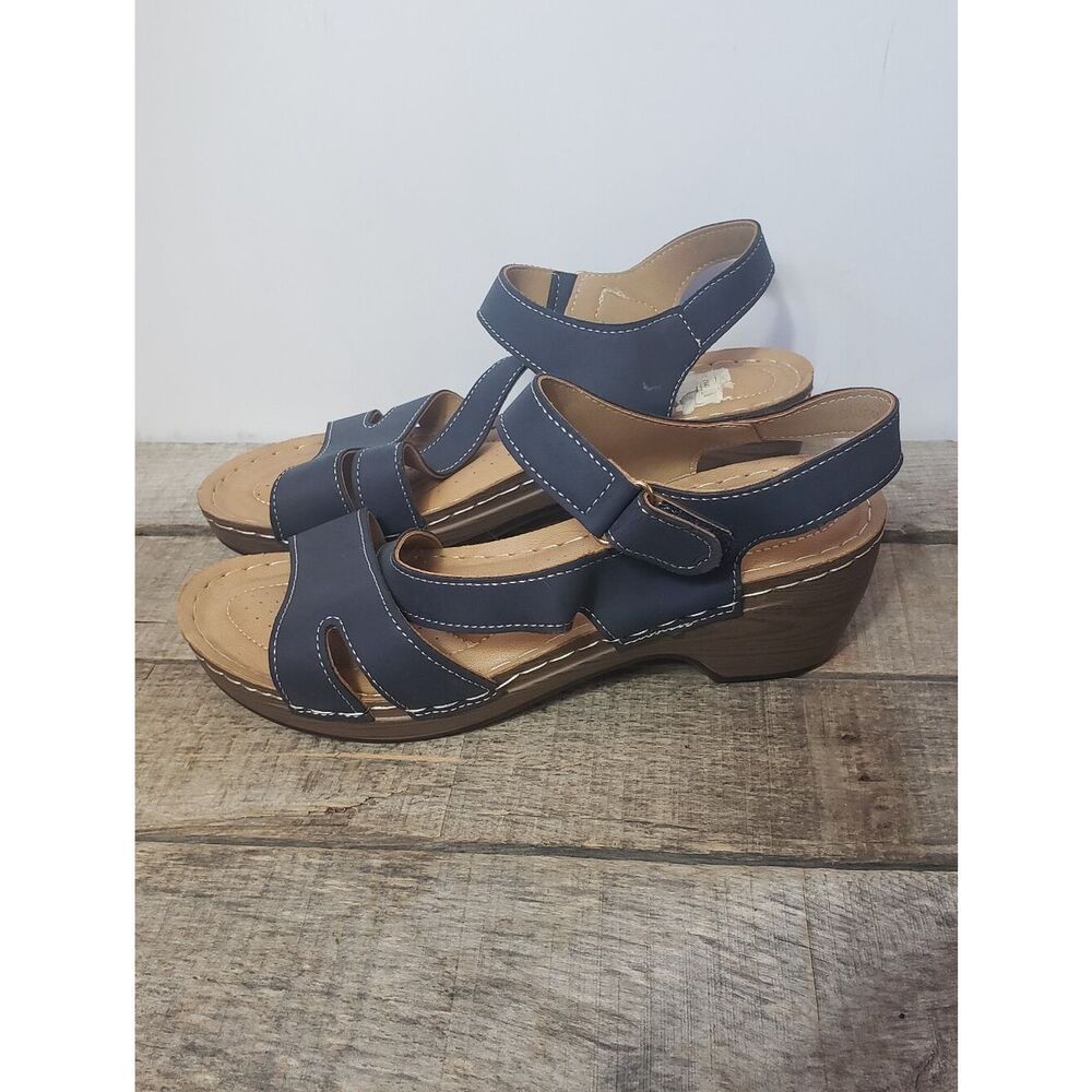 PATRIZIA Classic BLUE Heeled Sandals 10